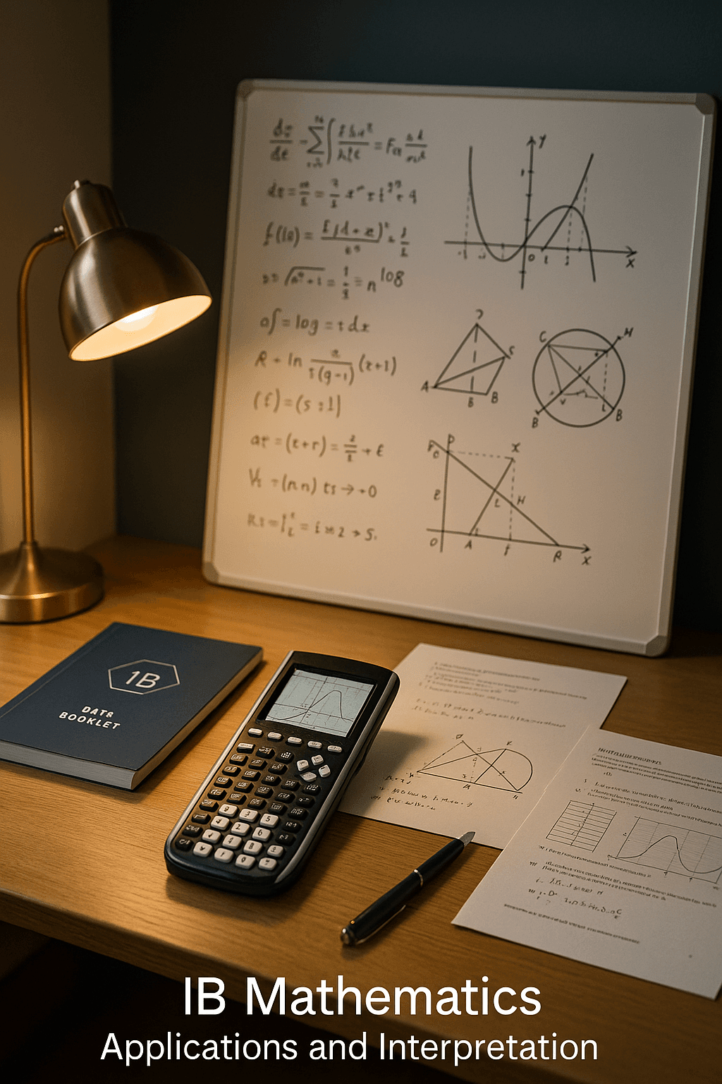 IB Mathematics: Applications and Interpretation student studying with tutor