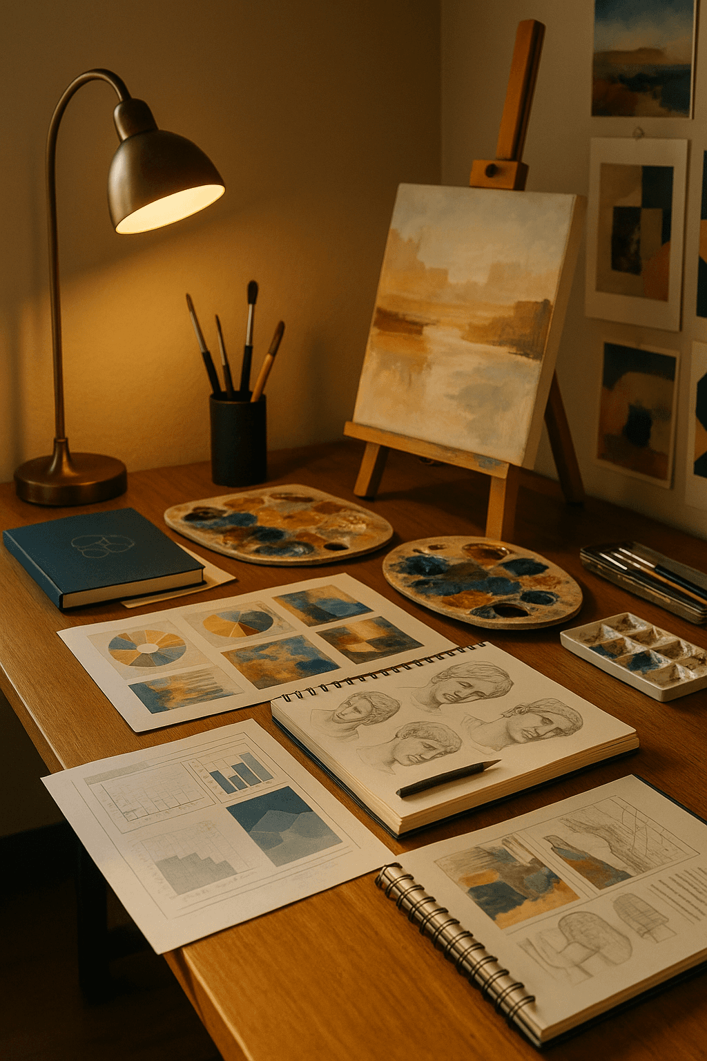 IB Visual Arts student studying with tutor